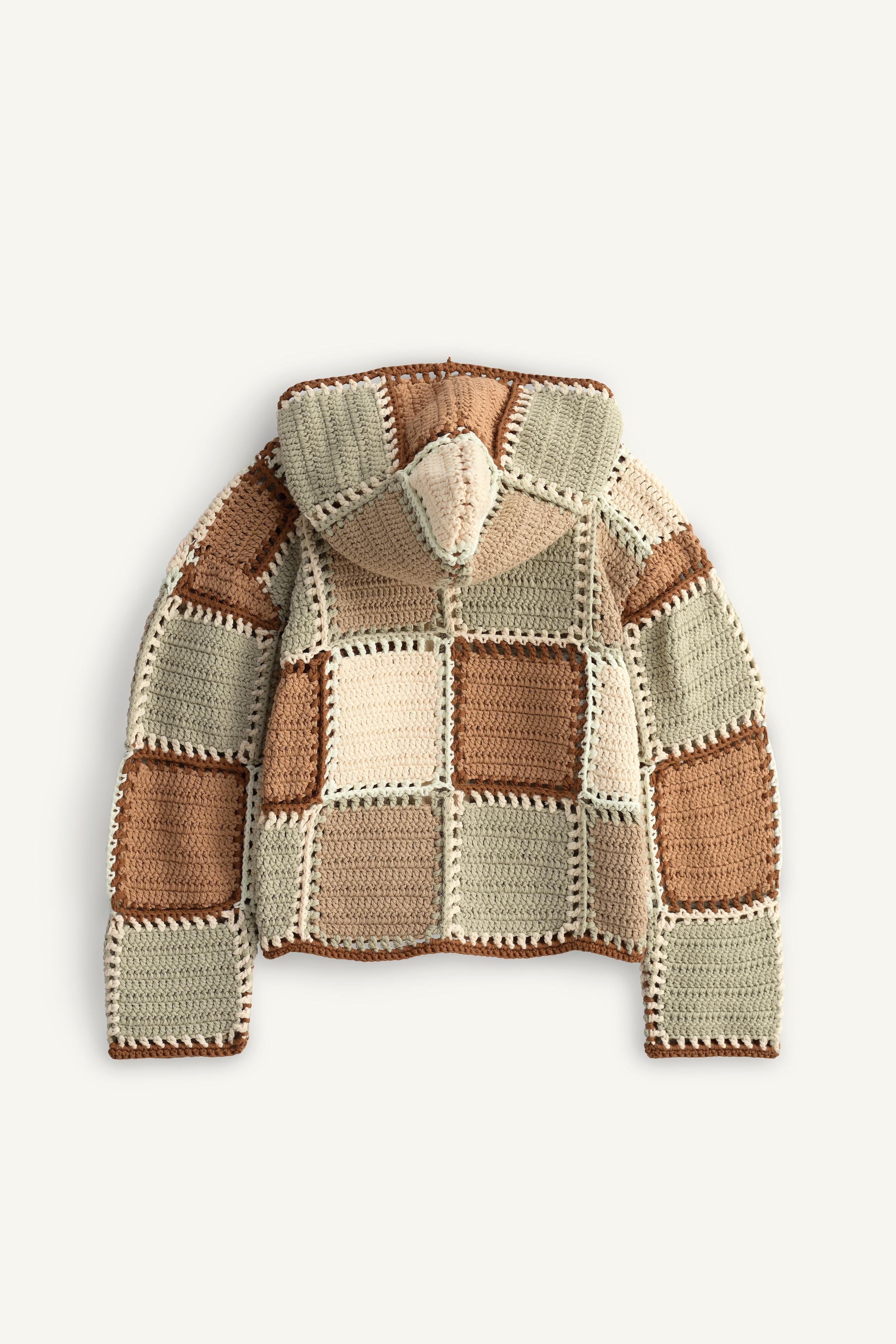 GILET EN MAILLE CROCHET À CAPUCHE ÉDITION LIMITÉE